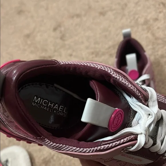 Michael Kors Pink and Burgundy Women's Sneakers - Picture 5 of 7